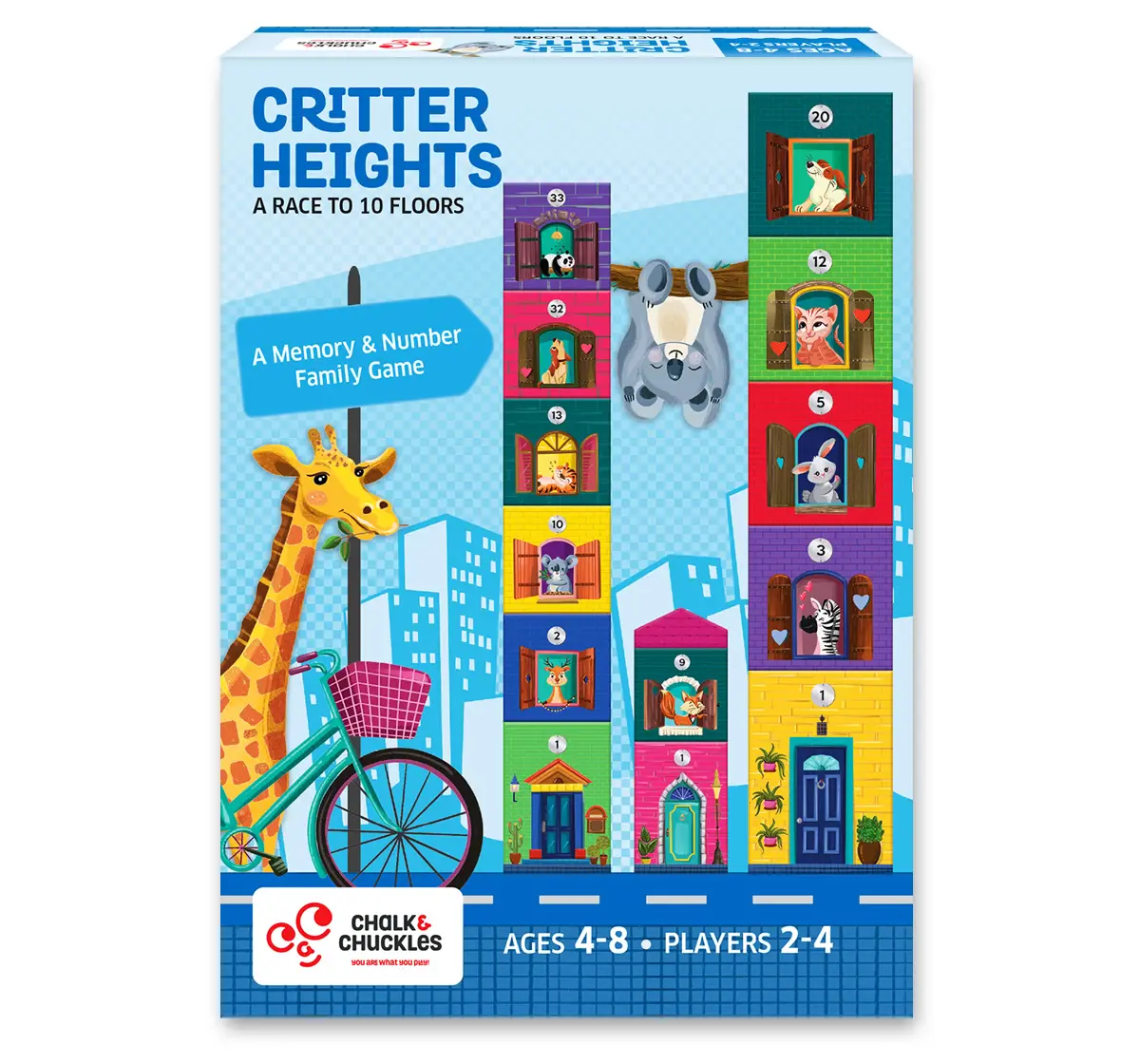 Chalk and Chuckles Critter Heights Memory & Number Family Game, 4Y, Multicolour