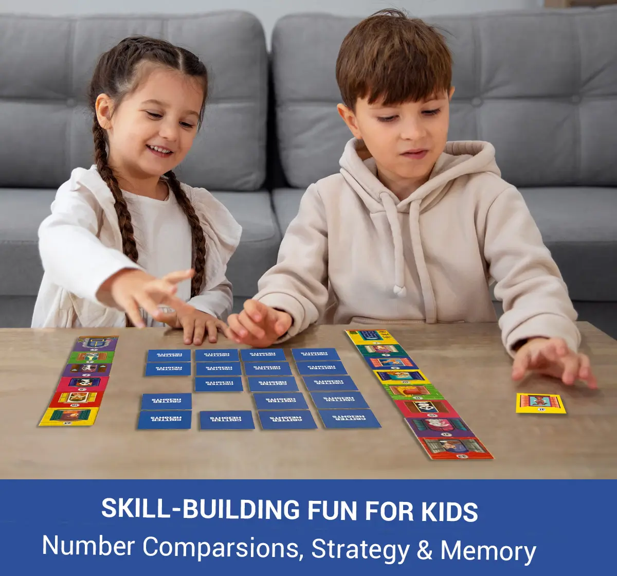 Chalk and Chuckles Critter Heights Memory & Number Family Game, 4Y, Multicolour