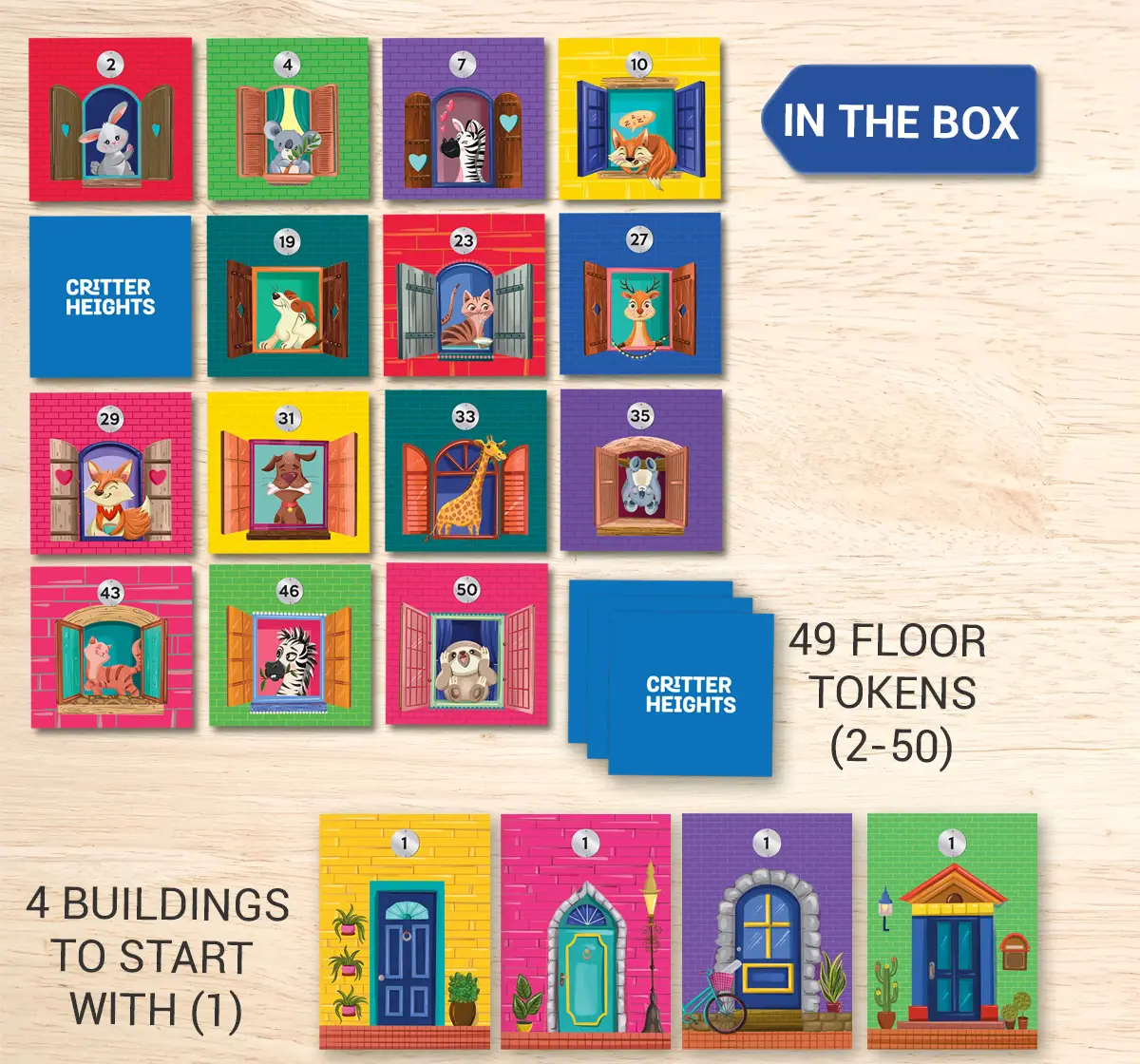 Chalk and Chuckles Critter Heights Memory & Number Family Game, 4Y, Multicolour