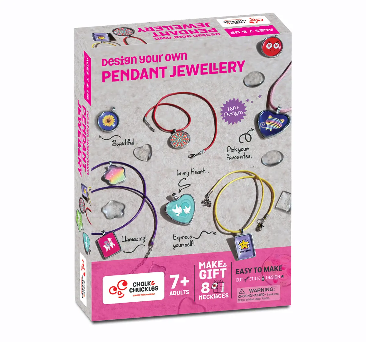 Chalk and Chuckles Design Your Own Pendant Jewellery, 8Y+, Multicolour