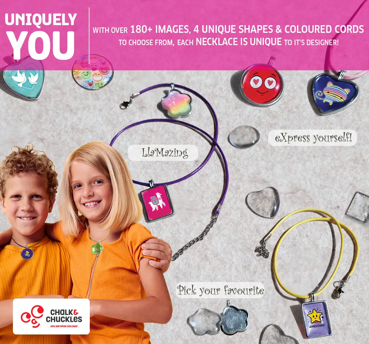 Chalk and Chuckles Design Your Own Pendant Jewellery, 8Y+, Multicolour