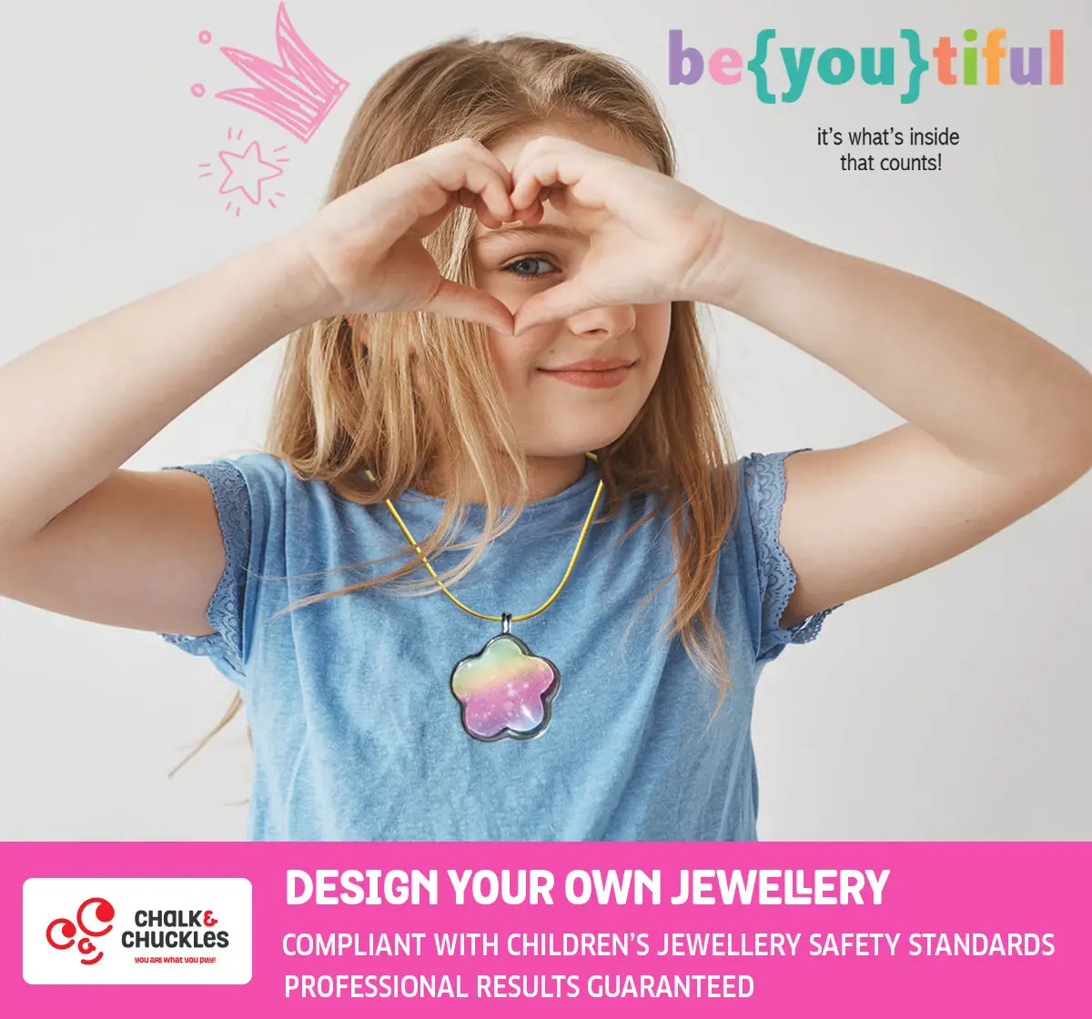 Chalk and Chuckles Design Your Own Pendant Jewellery, 8Y+, Multicolour