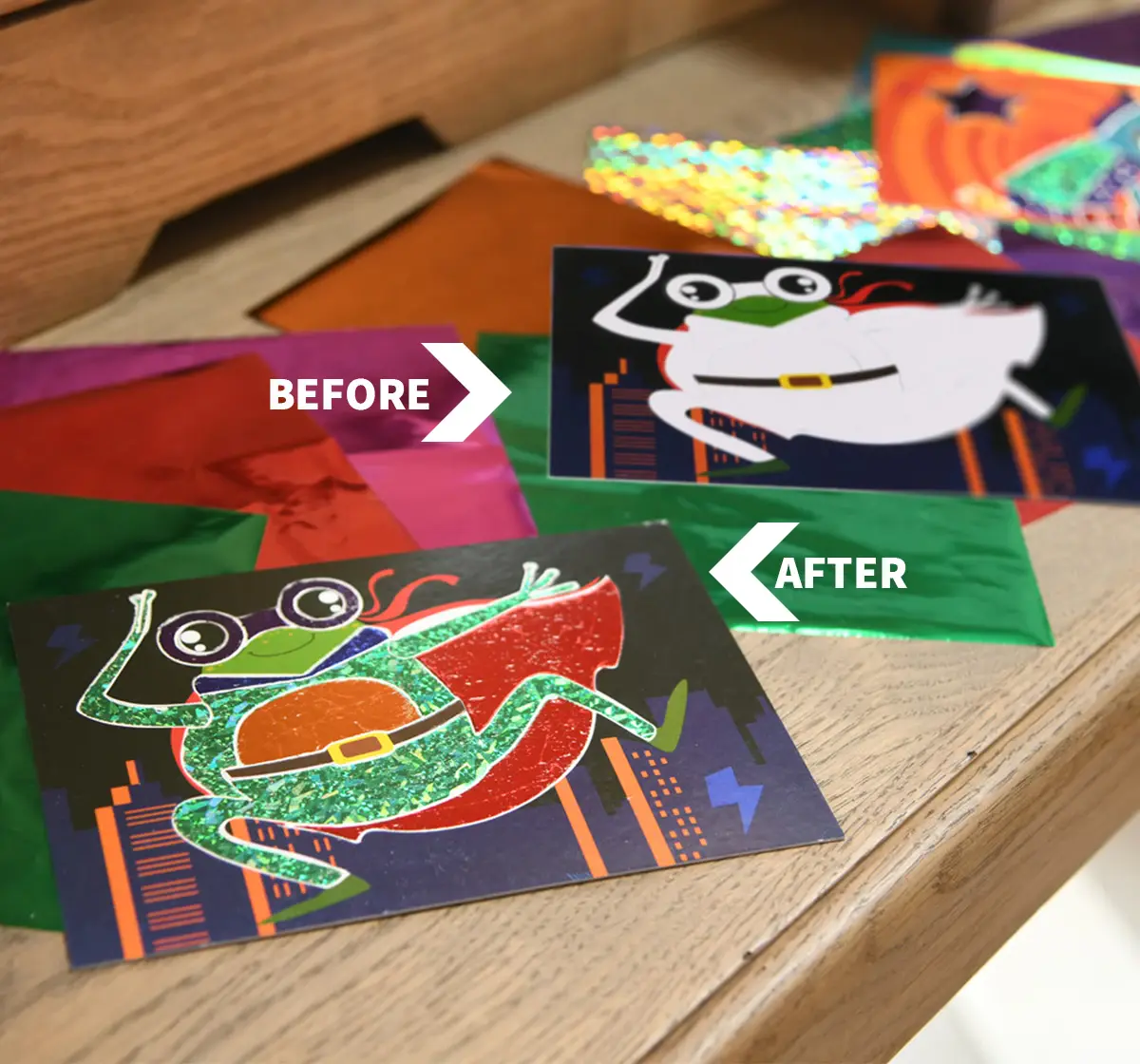 Chalk and Chuckles Fabulous Foil Art Superhero Animals, 4Y+, Multicolour