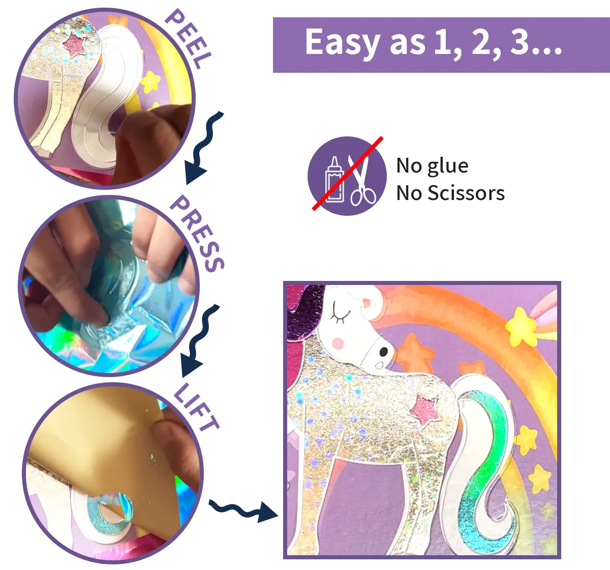 Chalk and Chuckles Fabulous Foil Art Magical World, 4Y+, Multicolour