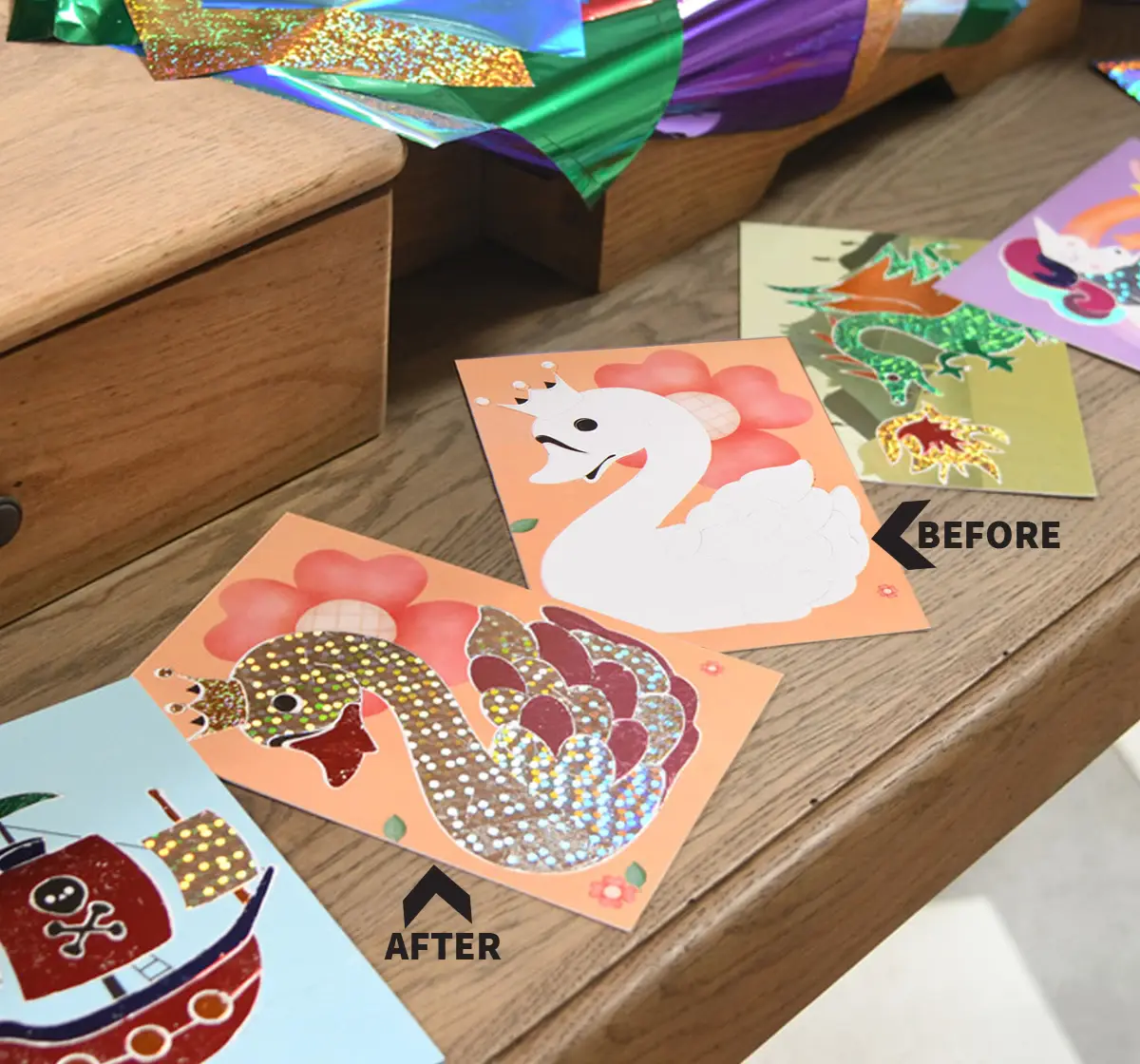 Chalk and Chuckles Fabulous Foil Art Magical World, 4Y+, Multicolour