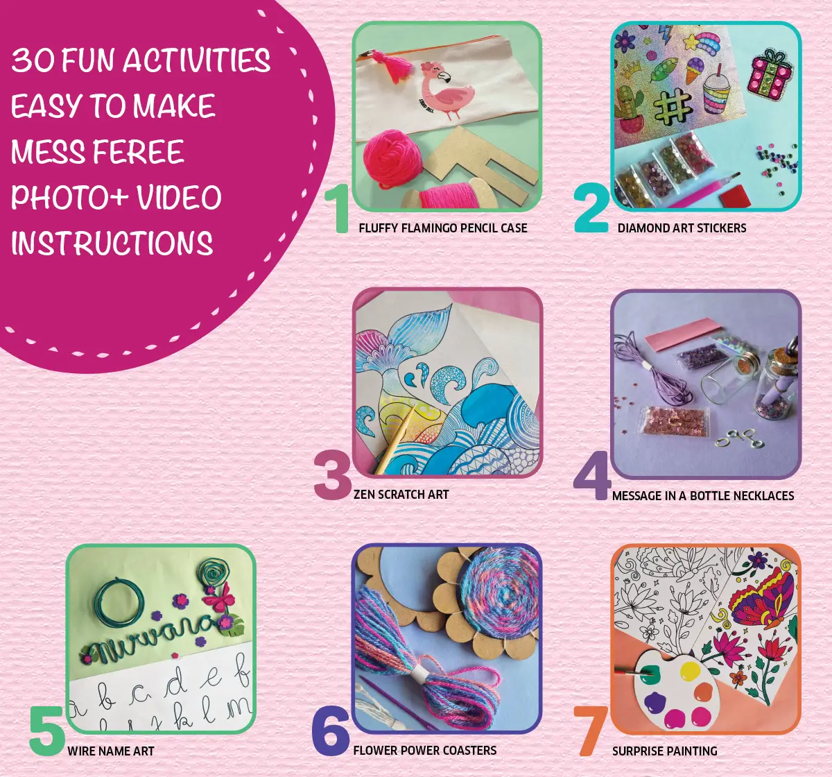 Chalk and Chuckles 7 Days of Arts & Crafts, 9Y+, Multicolour