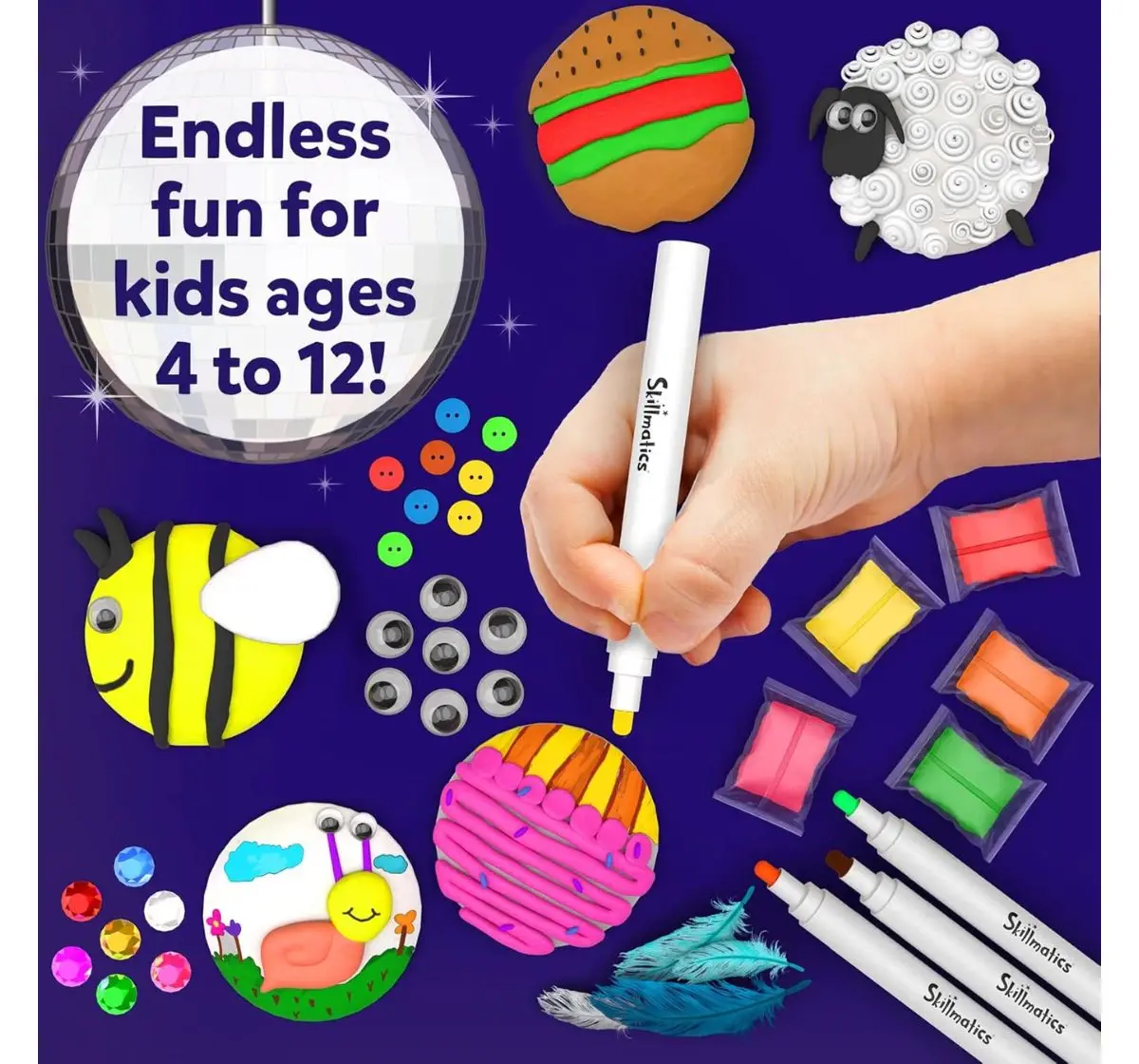 Skillmatics Disc-O Art, No Mess Art & Craft Activity, 4Y+