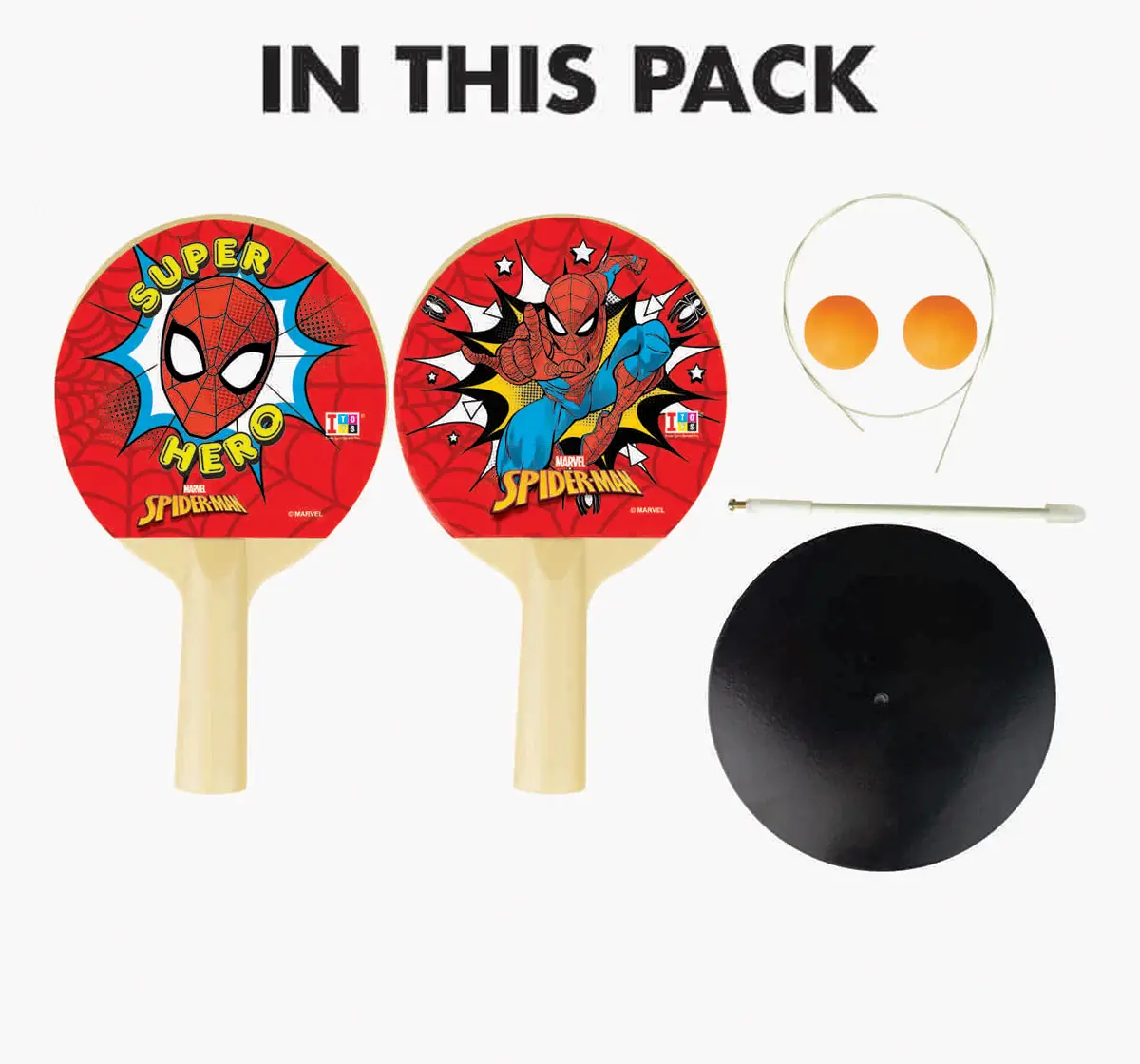 Buy ITOYS Ping Pong Tennis Trainer Spiderman, 3Y+ Online | Hamleys India