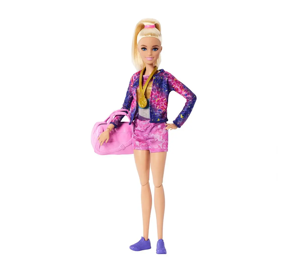 Barbie Gymnastics Doll & Accessories, Playset with Blonde Fashion Doll, Multicolour, 3Y+