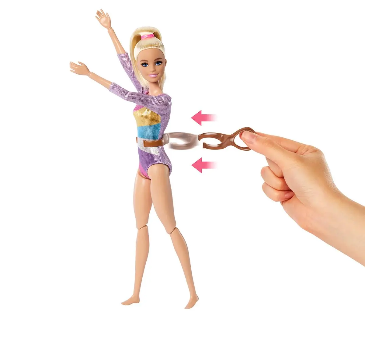 Barbie Gymnastics Doll & Accessories, Playset with Blonde Fashion Doll, Multicolour, 3Y+