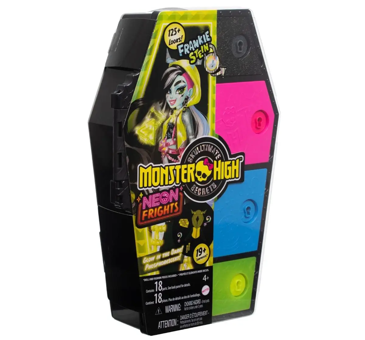 Monster High Skulltimate Secrets Neon Frights Frankie Stein Doll, 4Y+, Multicolour