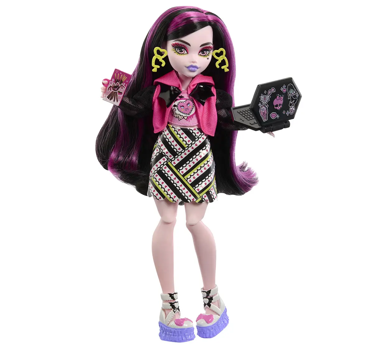 Monster High Skulltimate Secrets Neon Frights Draculaura Doll, 4Y+, Multicolour