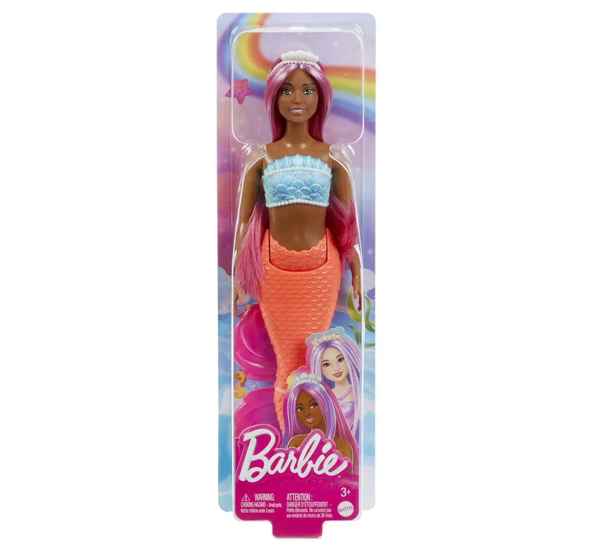 Barbie Core Mermaid Assorted 4, 3Y+, Multicolour