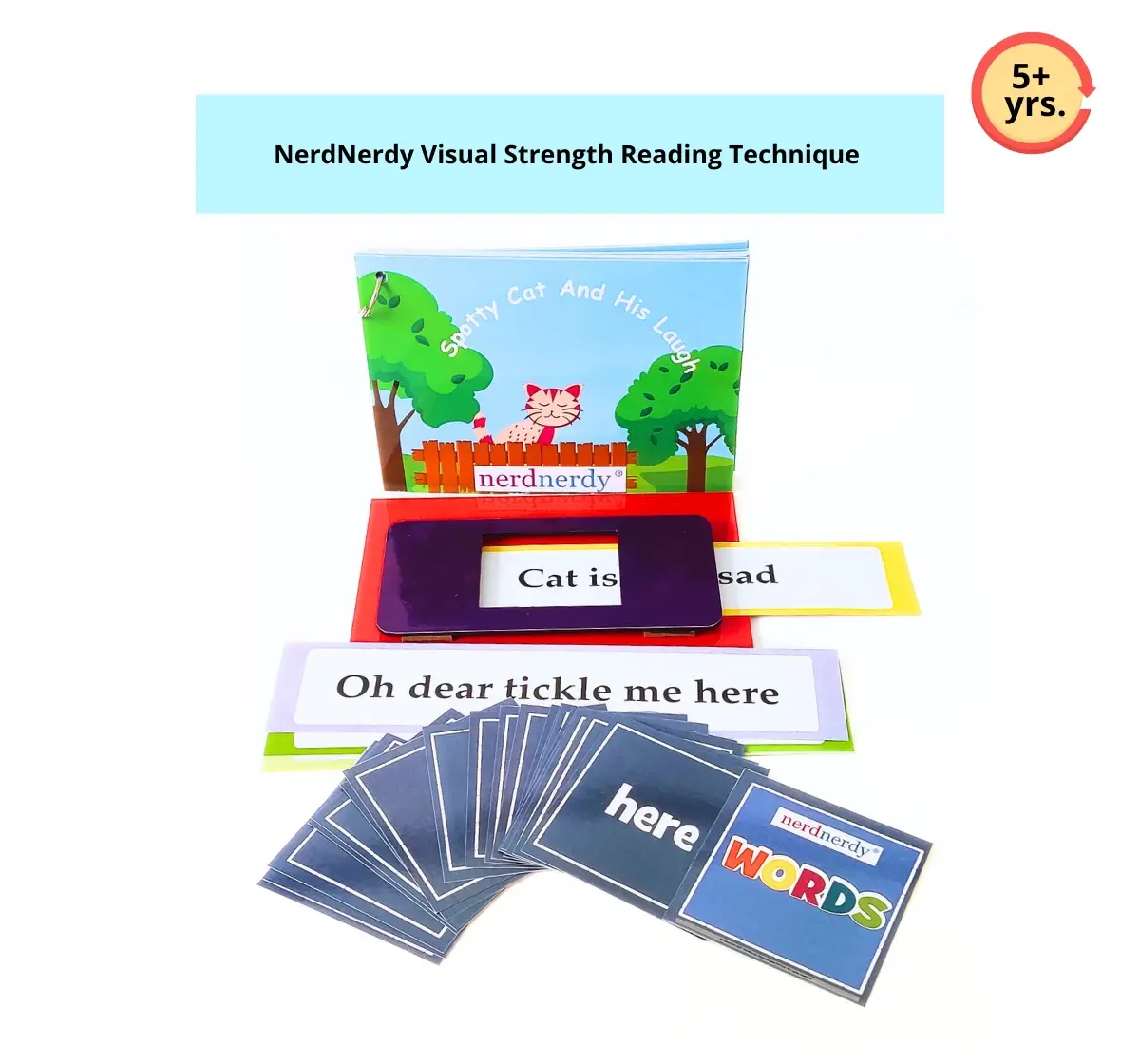 NerdNerdy Visual Reading Method 'Spotty Cat & its laugh' Enhances reading through sight memory 4Y+