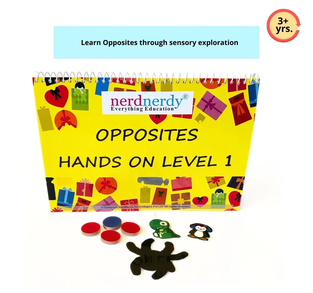 NerdNerdy Opposites Level 1 for 3Y+: Hands-on Teaching Learning Material for home & classroom