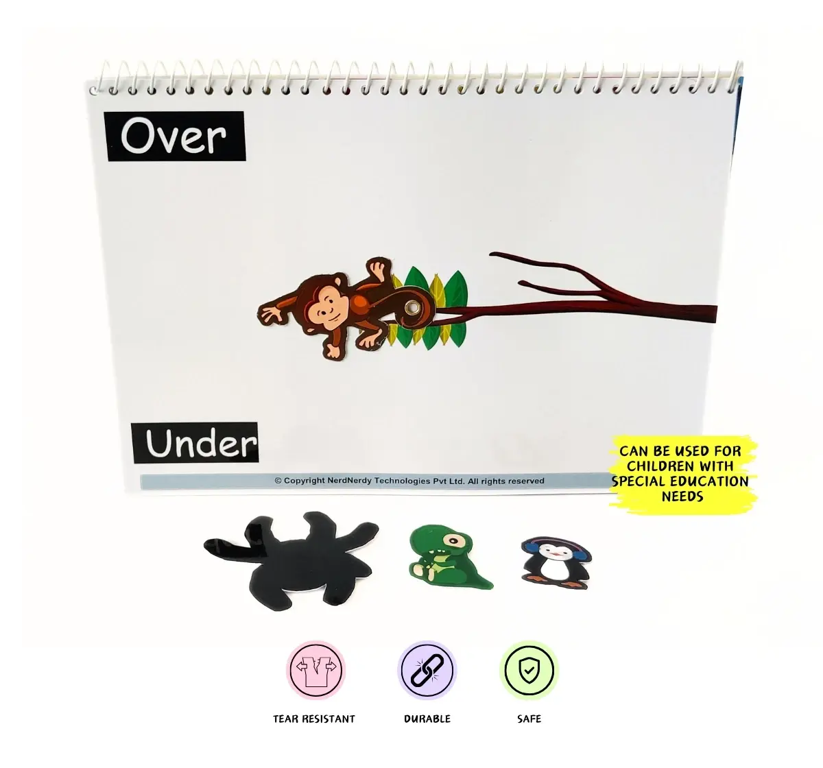 NerdNerdy Opposites Level 1 for 3Y+: Hands-on Teaching Learning Material for home & classroom