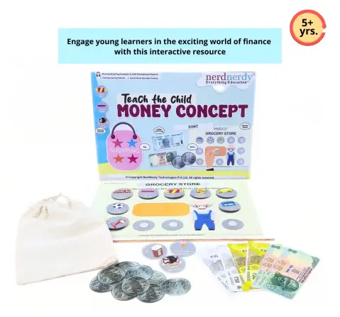 NerdNerdy Teach the child Money Concept, 6Y+, activity based, Can also be used for Special needs