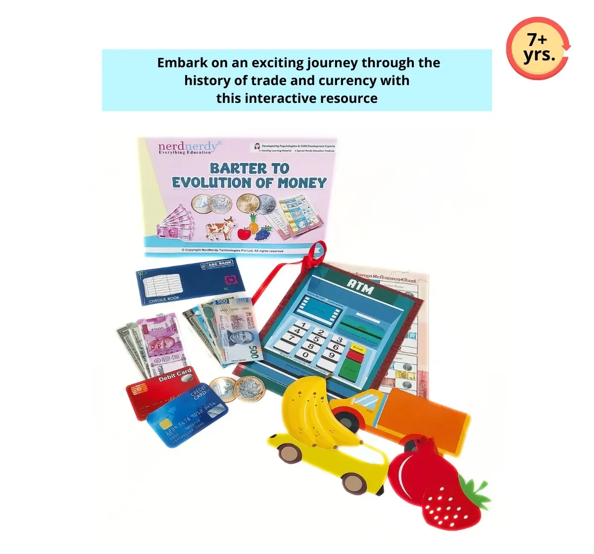 NerdNerdy Barter to Evolution of Money, Teaching Learning Material for 7Y+, great resource for children to learn about the evolution of today's financial world