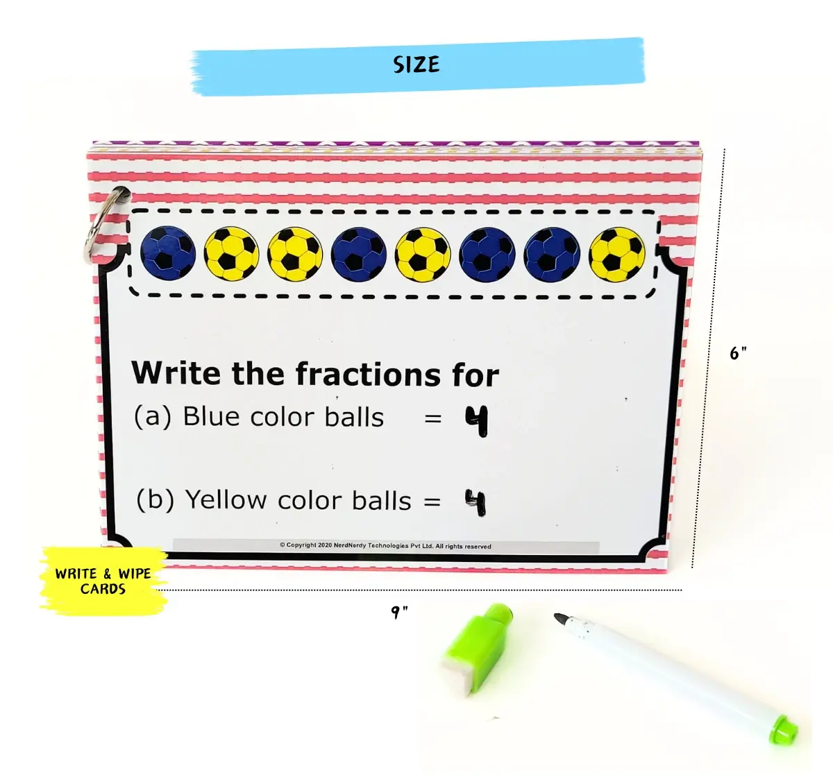 NerdNerdy Fraction Fun, Understanding Fractions through interactive learning, Teaching Learning Material for 7Y+ children
