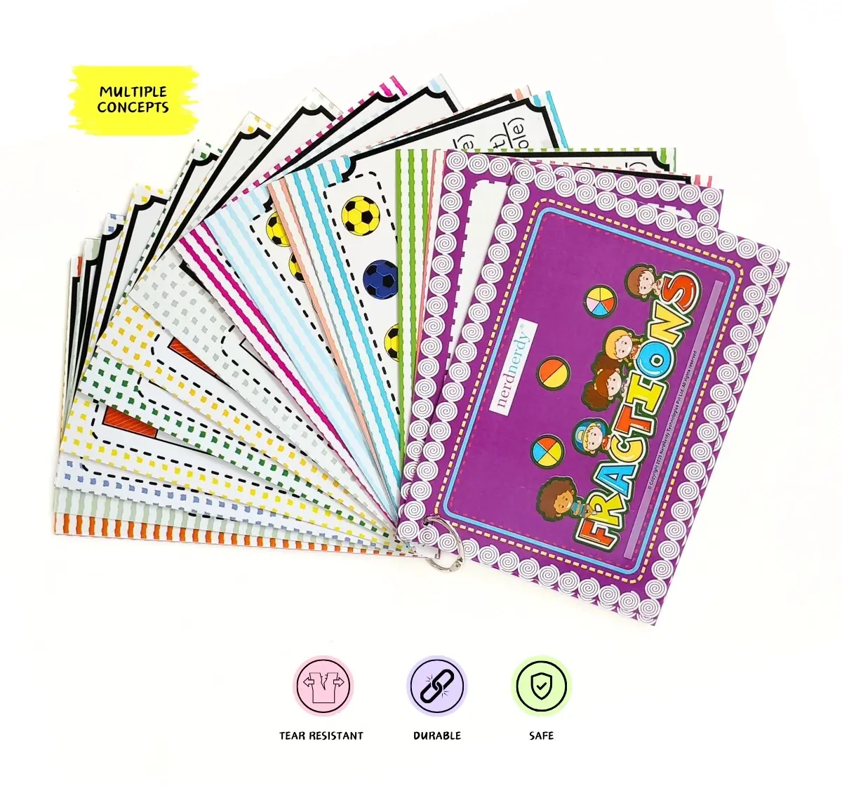 NerdNerdy Fraction Fun, Understanding Fractions through interactive learning, Teaching Learning Material for 7Y+ children