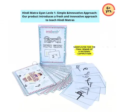 NerdNerdy Hindi Matra Gyan level 1, Great Teaching Learning Material for 5Y+ children