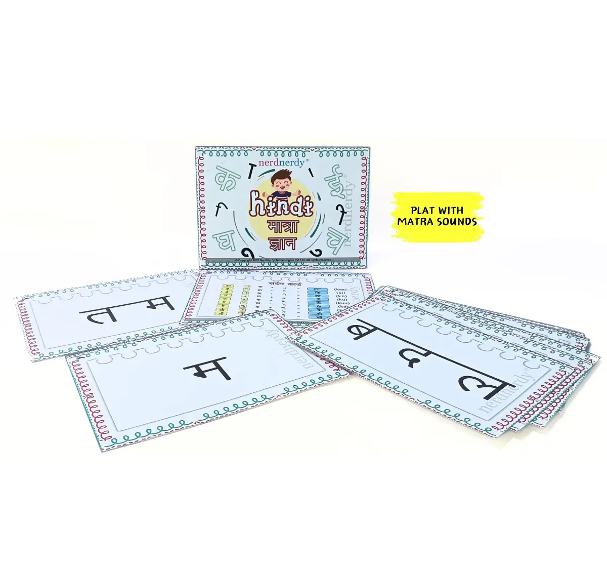 NerdNerdy Hindi Matra Gyan level 1, Great Teaching Learning Material for 5Y+ children