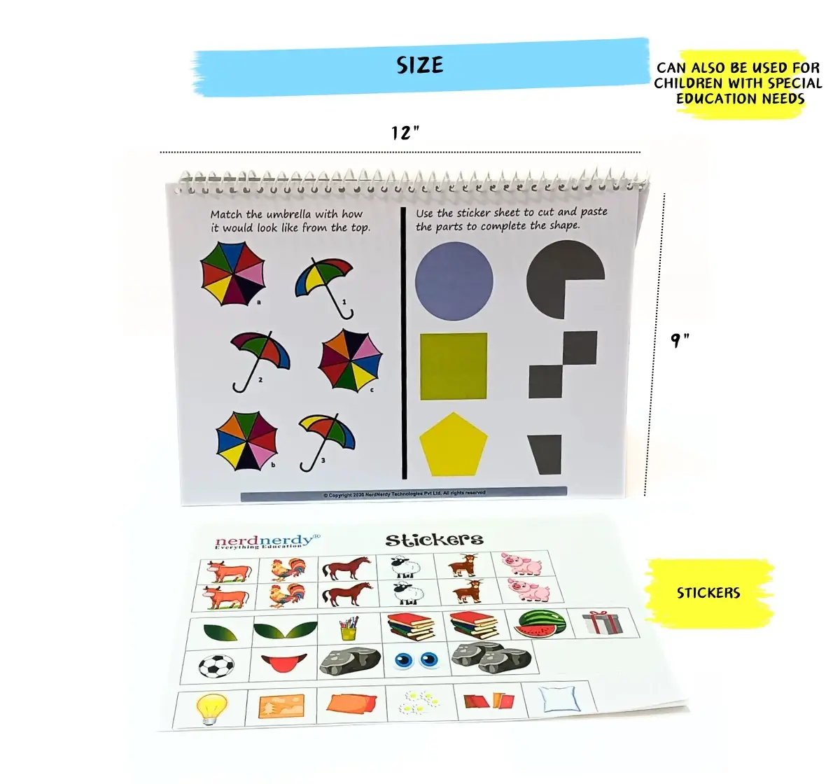 NerdNerdy Logical reasoning and problem solving cards, 5Y+, Teaching Learning Material & can also be used for Children with Special needs too