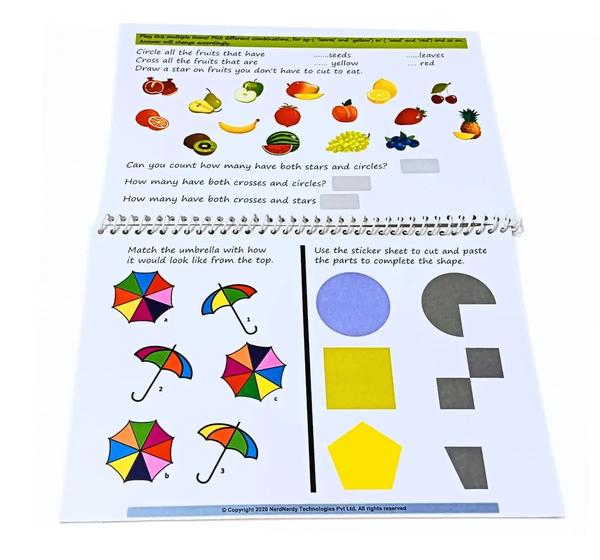 NerdNerdy Logical reasoning and problem solving cards, 5Y+, Teaching Learning Material & can also be used for Children with Special needs too