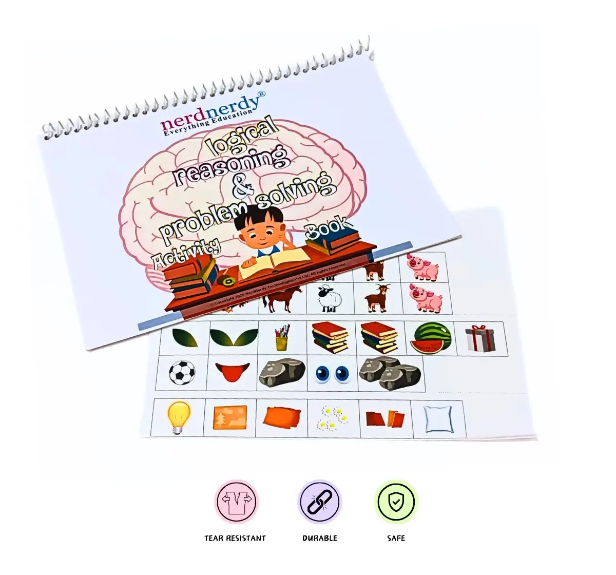 NerdNerdy Logical reasoning and problem solving cards, 5Y+, Teaching Learning Material & can also be used for Children with Special needs too