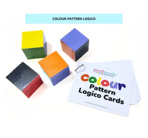 NerdNerdy Color Pattern Logico, enhance Spatial awareness, cognitive skills and Processing speed in 3Y+ old kids