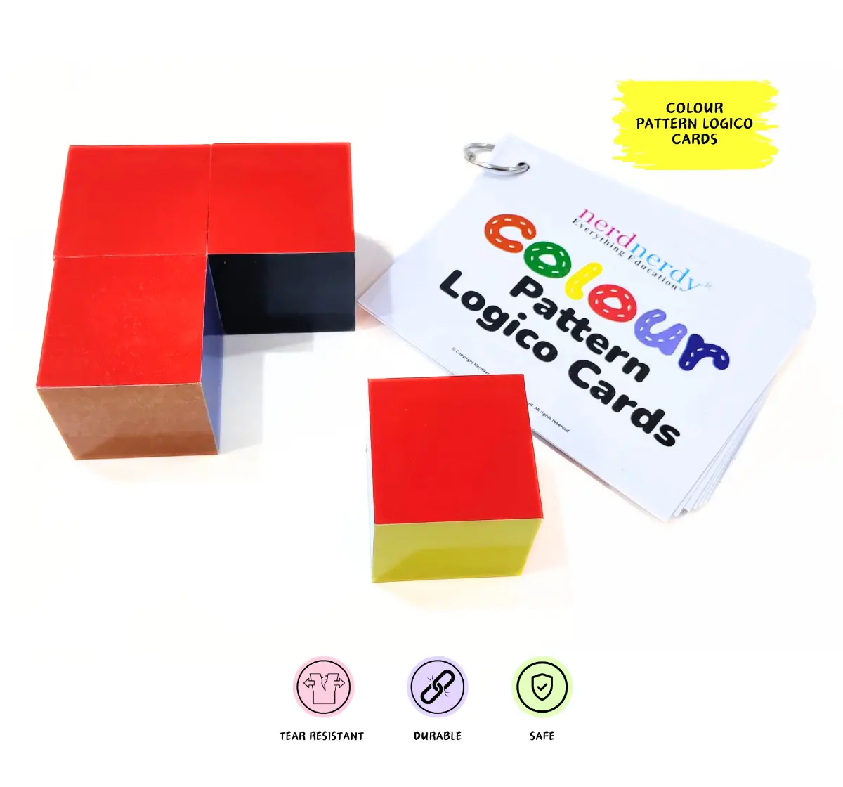 NerdNerdy Color Pattern Logico, enhance Spatial awareness, cognitive skills and Processing speed in 3Y+ old kids