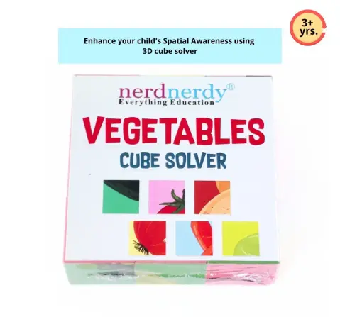 NerdNerdy Vegetable Cube Solver, enhance processing speed, cognitive skills and Spatial awareness in 3Y+