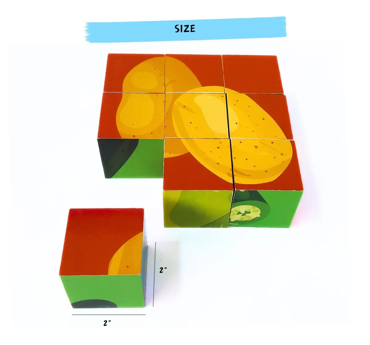 NerdNerdy Vegetable Cube Solver, enhance processing speed, cognitive skills and Spatial awareness in 3Y+