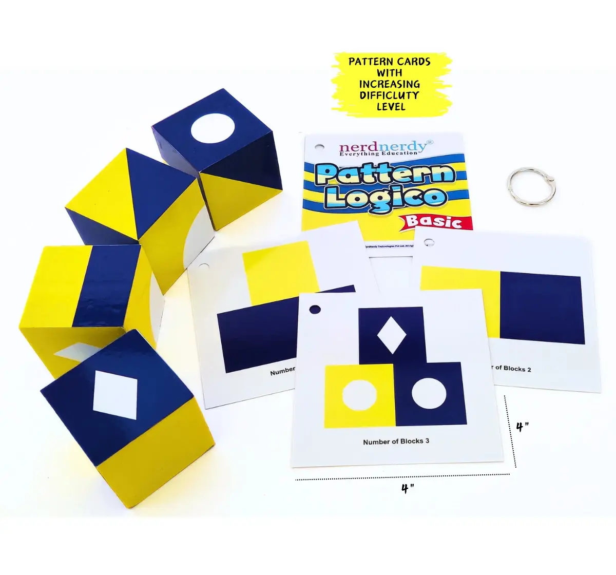 NerdNerdy Pattern Logico Basic, Enhance Spatial awareness, cognitive skills and Processing speed in 4Y+