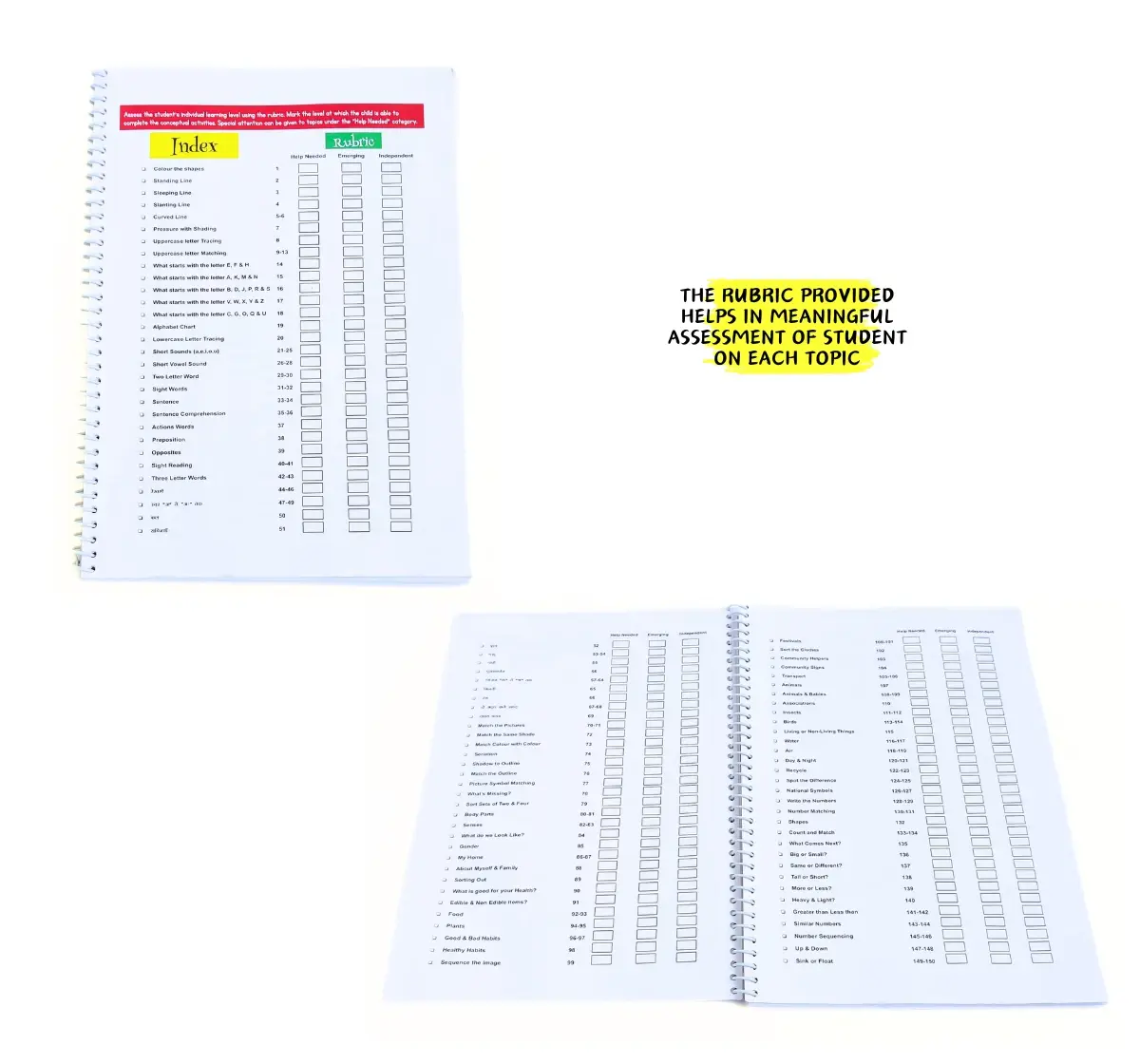 NerdNerdy Workbook -Task Rubric Level 1 for 5yr old, All in one worksheets for UKG, Set of 160+ worksheets