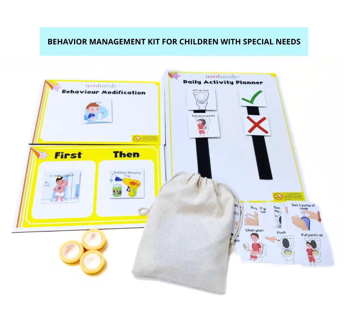 NerdNerdy Behavior Management Kit for Special Needs, Autism, Anger& behavior management for Special Needs kids