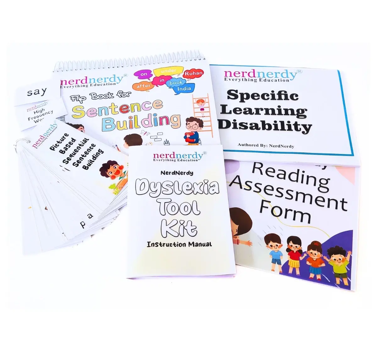 NerdNerdy Dyslexia Kit, learning disability, kit for 6Y+