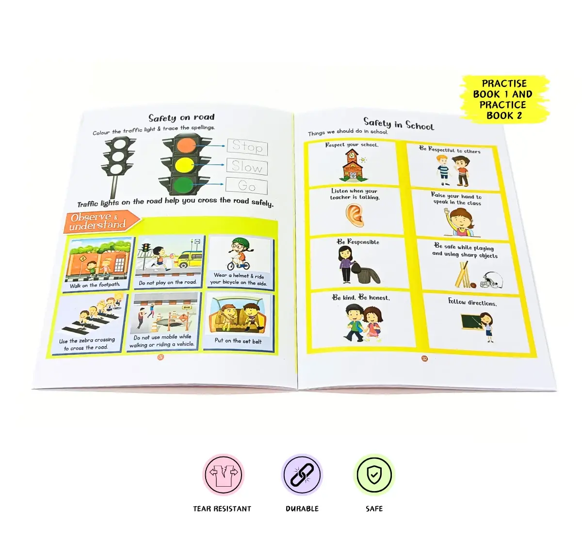 NerdNerdy Brainy Brain EVS Practice Book for 4Y+ LKG, age appropriate practice sheets, For schools & home use