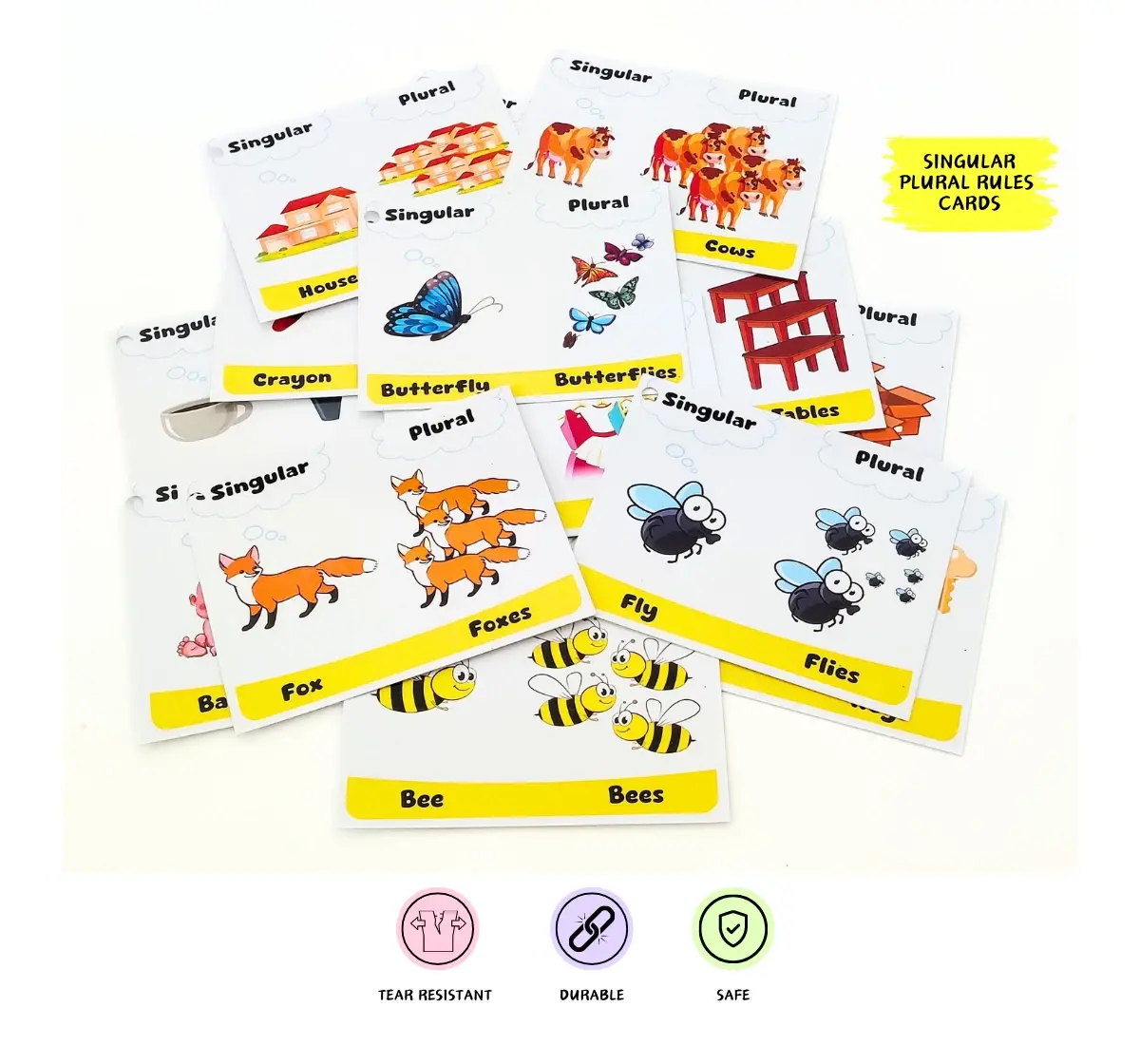Buy NerdNerdy English Sigular & Plural Flashcards, 5Y+, Comes with