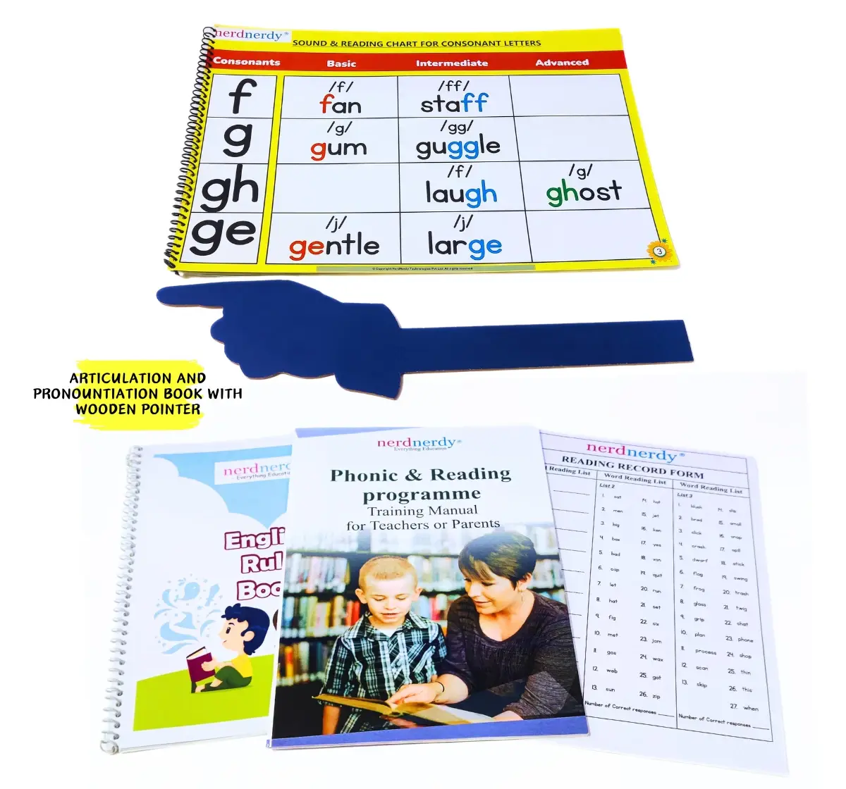 NerdNerdy's Reading Method Level 1, Syllables to Phonics, 3Y+, Research Backed Reading method