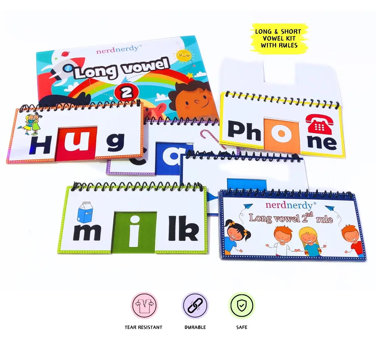 NerdNerdy's Reading Method Level 1, Syllables to Phonics, 3Y+, Research Backed Reading method