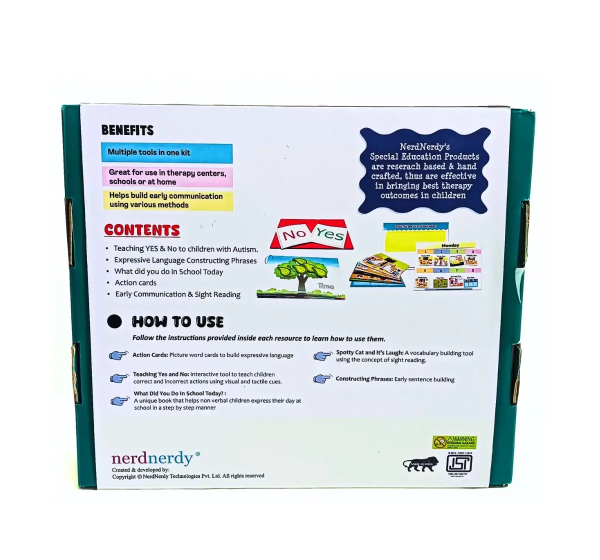 NerdNerdy Language and Communication Kit, Includes language and communication resources useful for children with Autism or those with speech delays