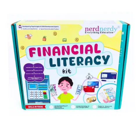 NerdNerdy Financial Literacy kit, designed to introduce children aged 6 and up to basic financial concepts in a fun and engaging way