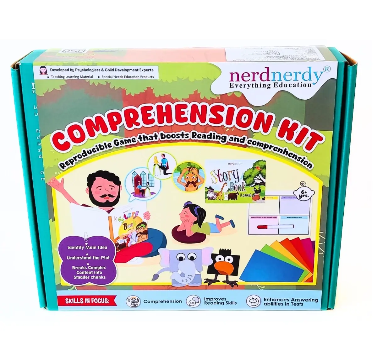 NerdNerdy My Comprehension Kit, Interesting Teaching Learning Material, includes techniques to Improve Reading& Comprehension