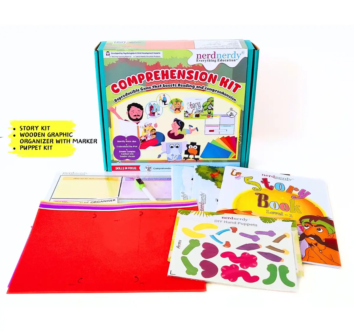 NerdNerdy My Comprehension Kit, Interesting Teaching Learning Material, includes techniques to Improve Reading& Comprehension