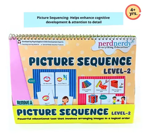 NerdNerdy Picture Sequencing 2, Interactive Event Sequencing for 5+yr old children, Can be used for children with Special Education Needs too