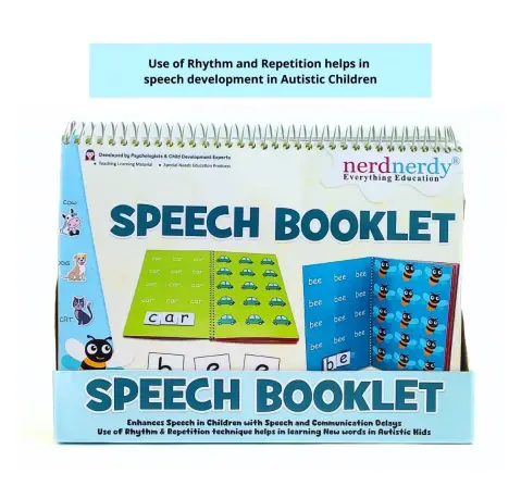 NerdNerdy's Speech Booklet Level 1 for Children with Special Needs, Rhythm & Repetition helps in speech development especially in autistic kids