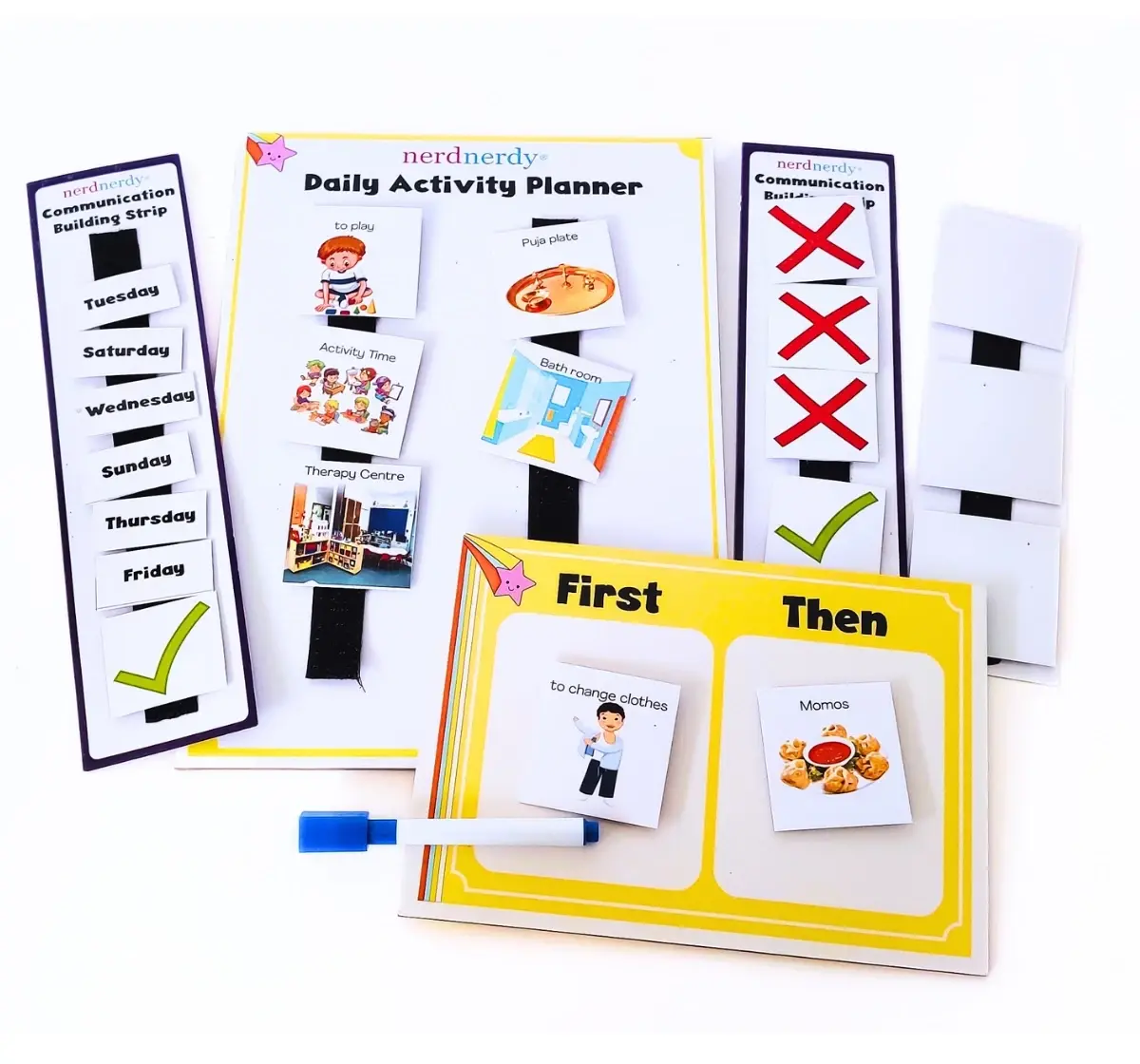 NerdNerdy PEC Kit, Picture Exchange Communication Kit Level 1, For Special Needs, Speech Delays, Autism, Speech Therapy etc