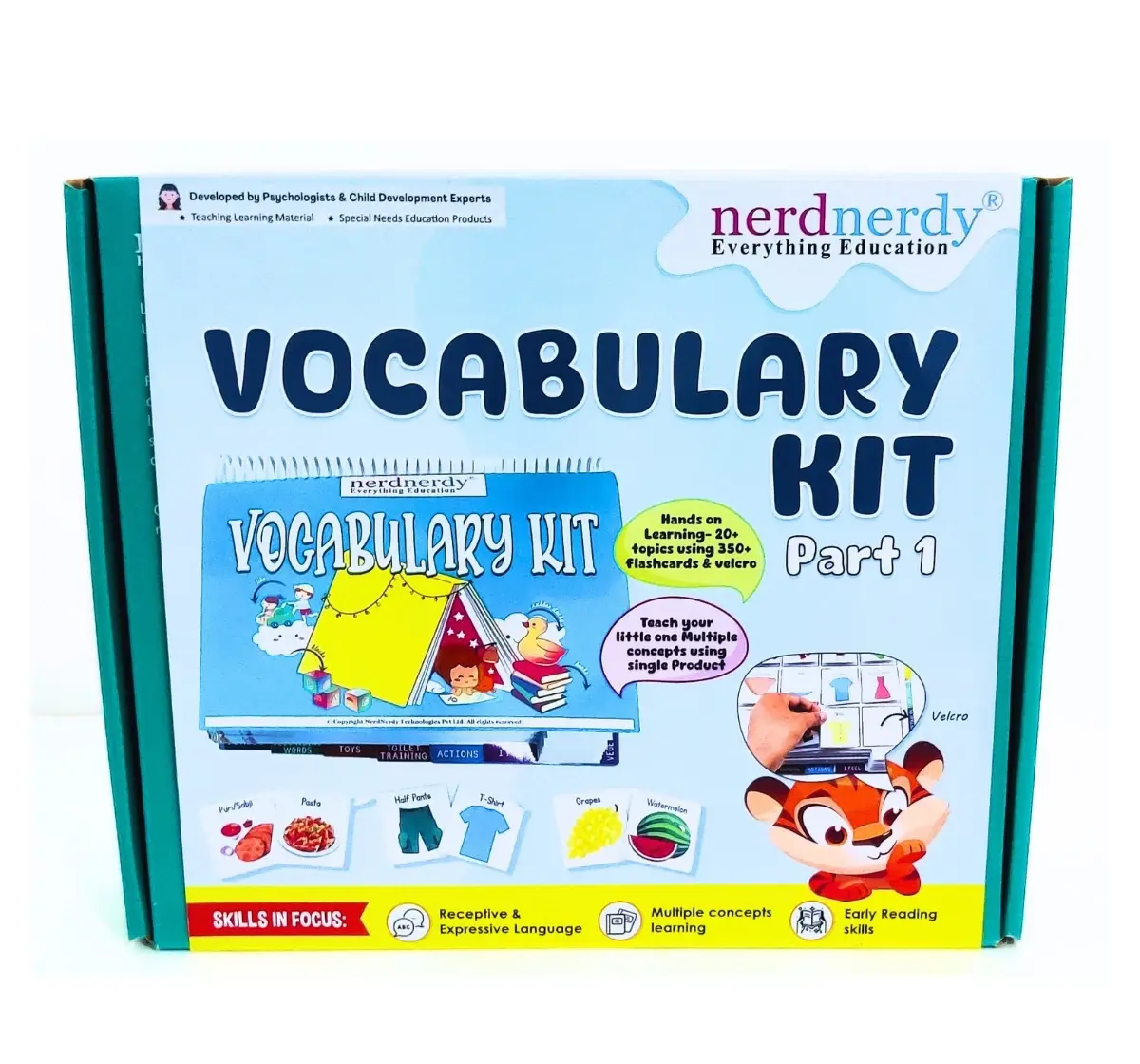 NerdNerdy Vocabulary Kit Level 1, 3Y+, hands on, Multiple topics