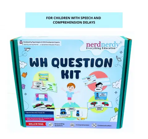 NerdNerdy ''Wh'' Question Kit- Developed by Rehabilitation Experts for Autism & speech therapy